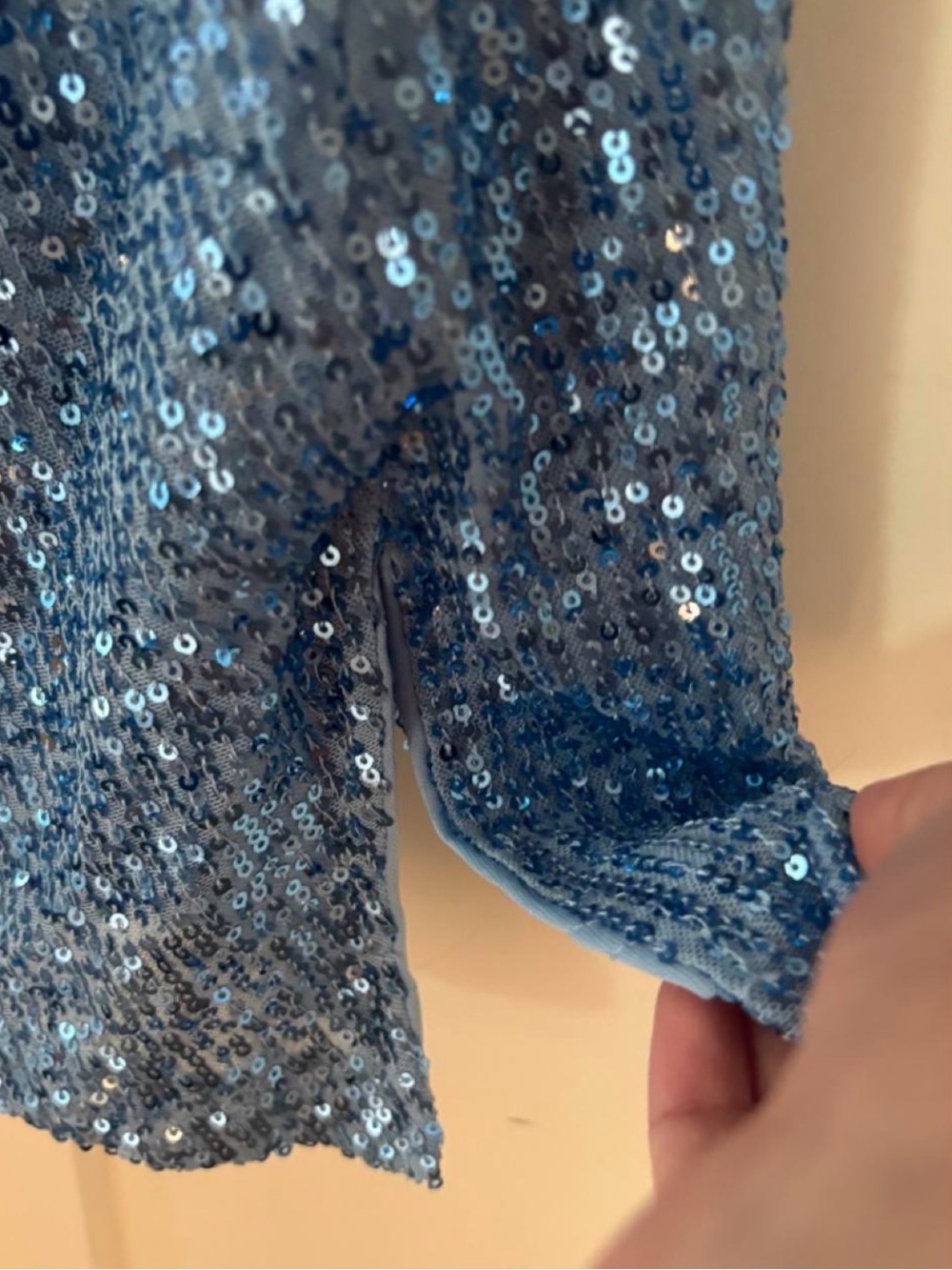 Hello Molly Blue Sequin Mini Dress - Picture 3 of 4
